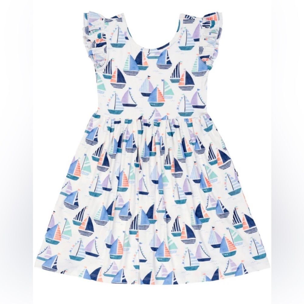 Little Sleepies Seas the Day Flutter dress with bodysuit 6-12 months